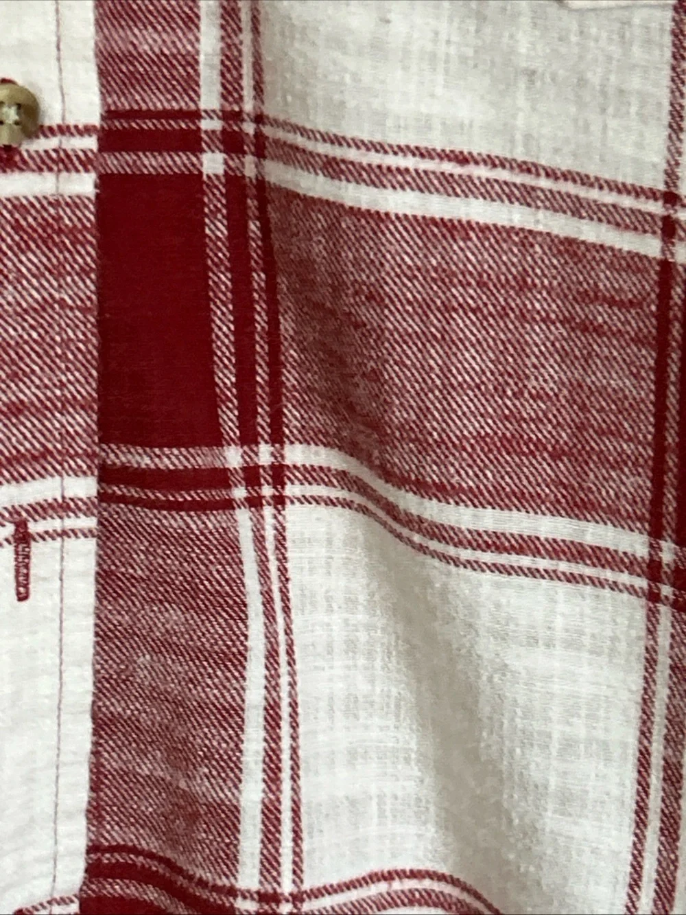 Time & Tru Long Sleeve Cream & Burnt Red Plaid Hooded Shacket Women's 2XL (20) - Picture 4 of 9